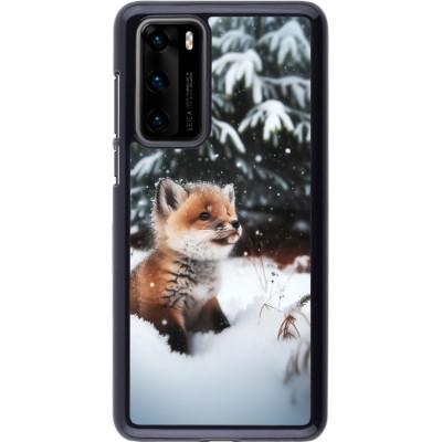 Coque Huawei P40 - Noël 2023 Renardeau sapin