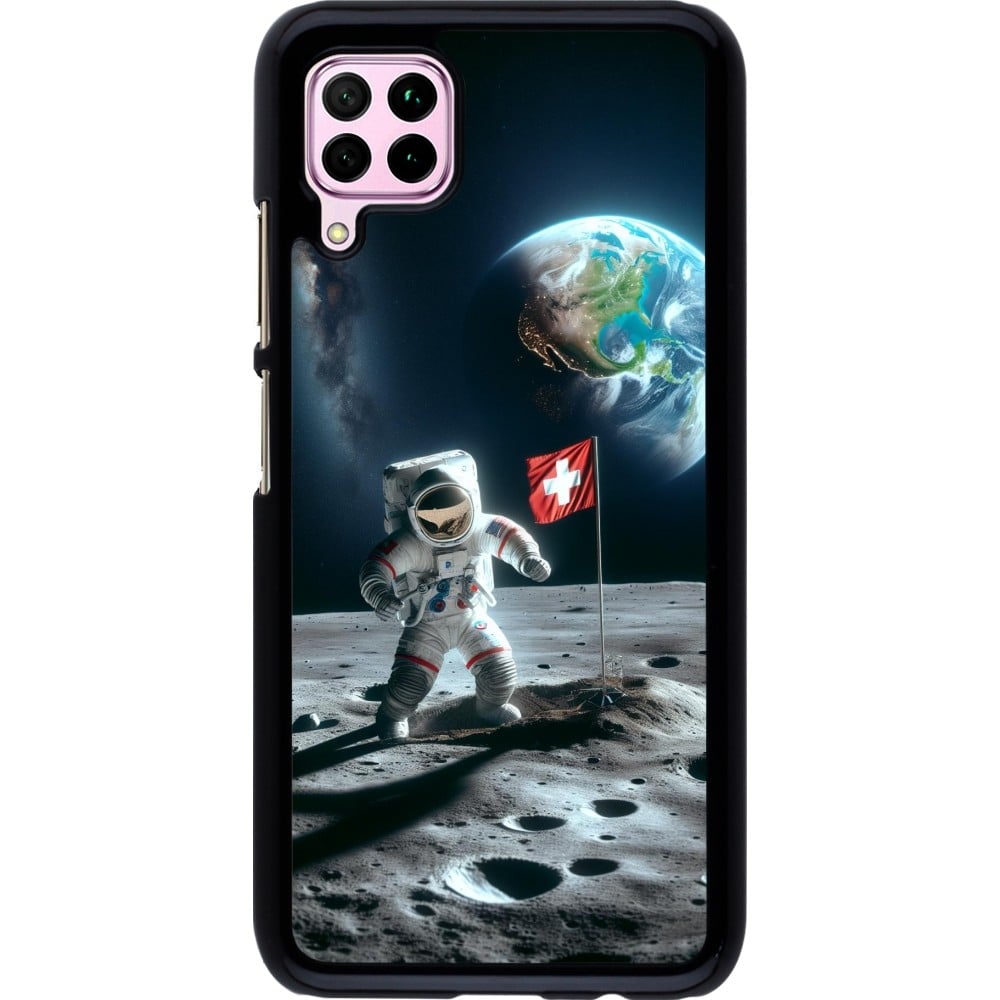 Coque Huawei P40 Lite - Astro Suisse sur lune