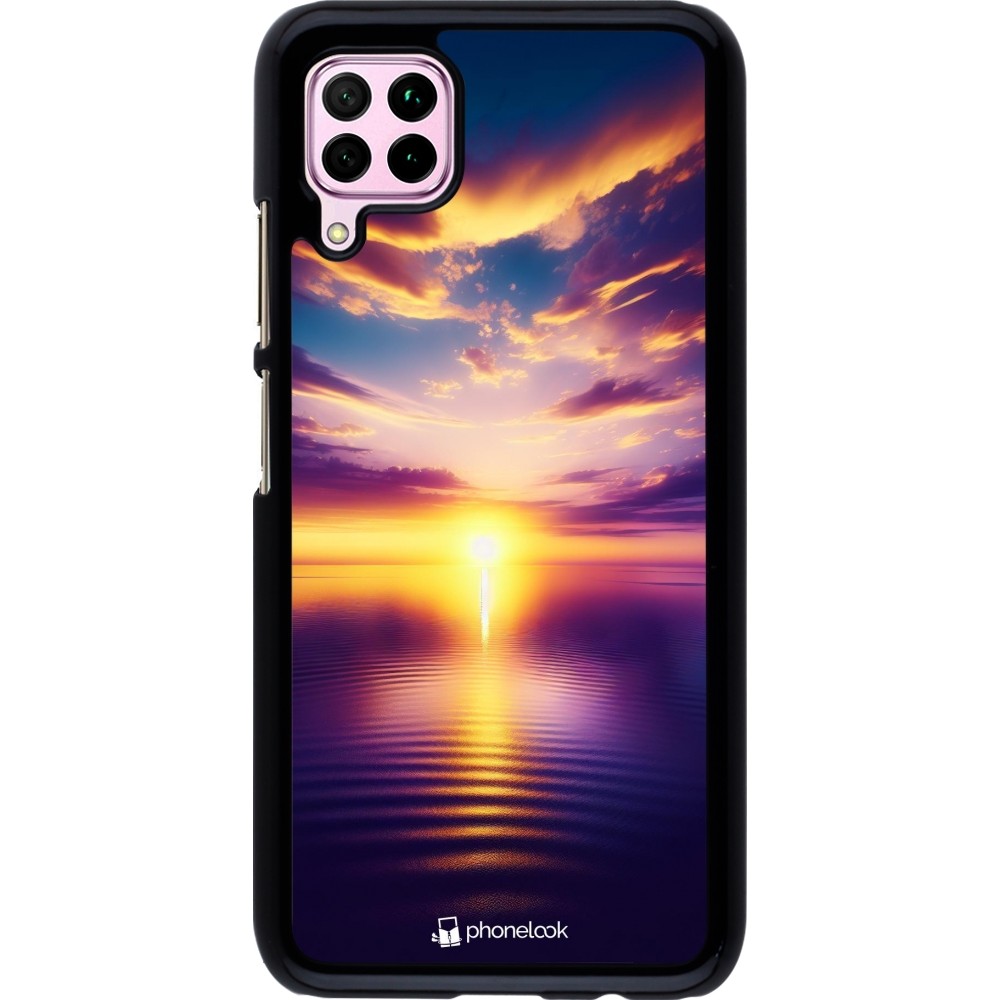 Coque Huawei P40 Lite - Coucher soleil jaune violet