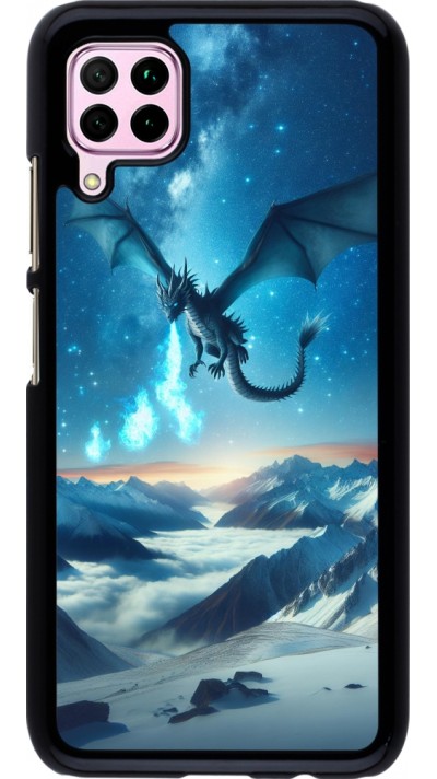 Coque Huawei P40 Lite - Dragon nocturne montagne