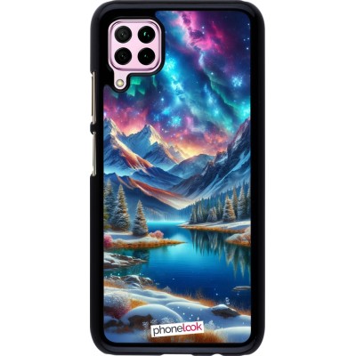 Coque Huawei P40 Lite - Fantasy Mountain Lake Sky Stars