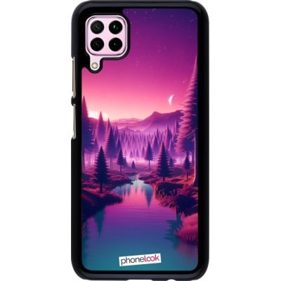 Coque Huawei P40 Lite - Paysage Violet-Rose