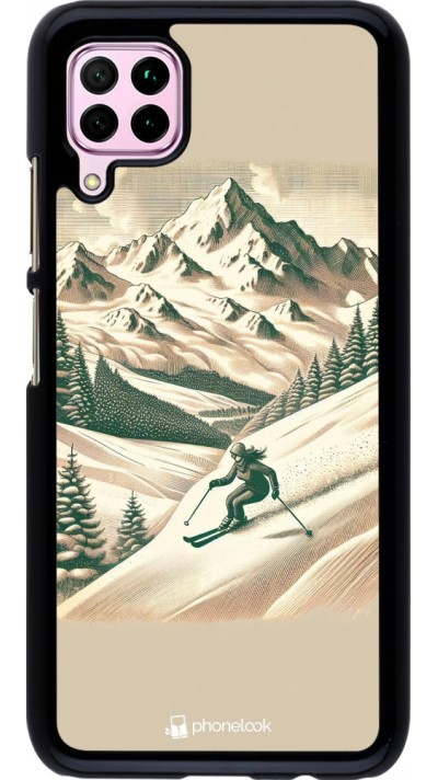 Coque Huawei P40 Lite - Vintage Ski Mountain