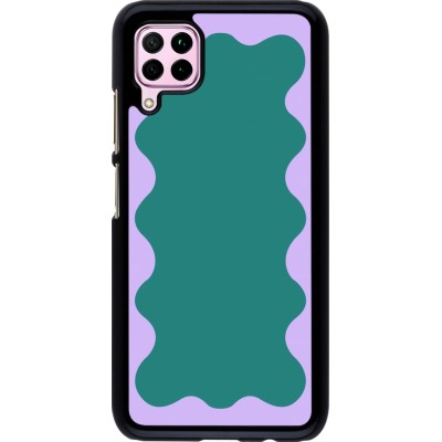 Coque Huawei P40 Lite - Wavy Rectangle Green Purple