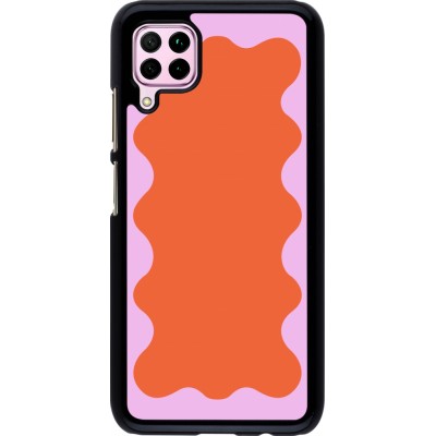 Coque Huawei P40 Lite - Wavy Rectangle Orange Pink