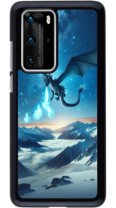 Coque Huawei P40 Pro - Dragon nocturne montagne