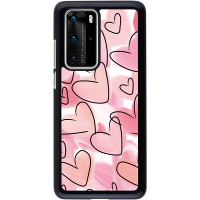 Coque Huawei P40 Pro - Easter 2023 pink hearts