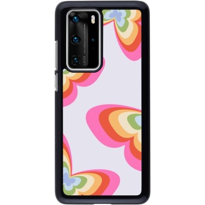 Coque Huawei P40 Pro - Easter 2024 rainbow butterflies