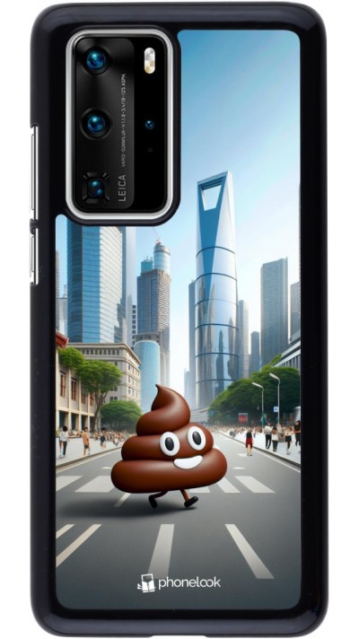 Coque Huawei P40 Pro - Emoji Caca walk