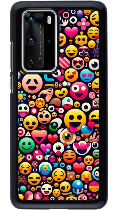 Coque Huawei P40 Pro - Emoji Mix Color