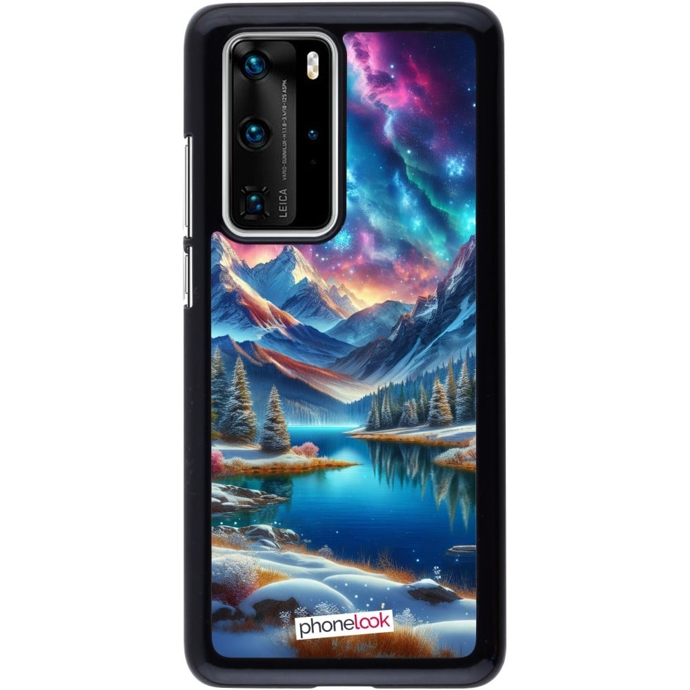 Coque Huawei P40 Pro - Fantasy Mountain Lake Sky Stars