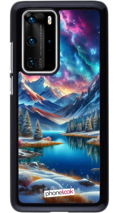 Coque Huawei P40 Pro - Fantasy Mountain Lake Sky Stars