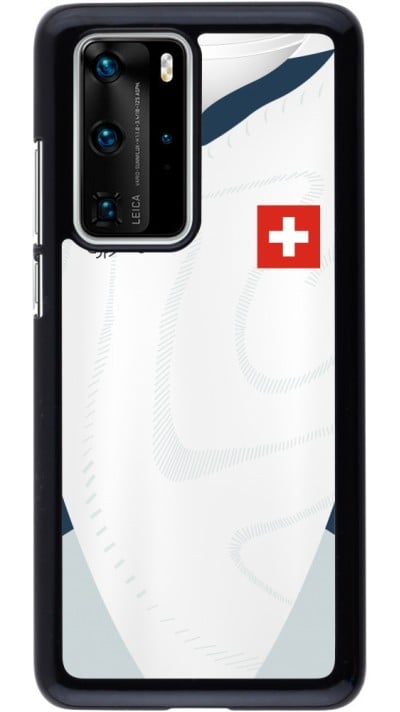 Coque Huawei P40 Pro - Maillot de football Suisse Extérieur personnalisable