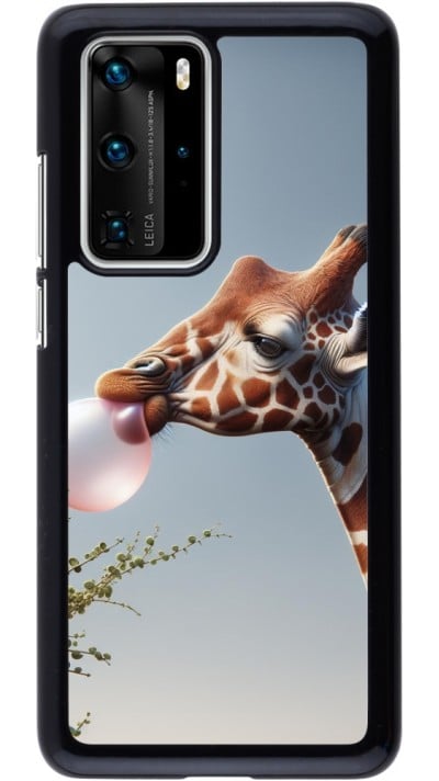 Coque Huawei P40 Pro - Girafe à bulle