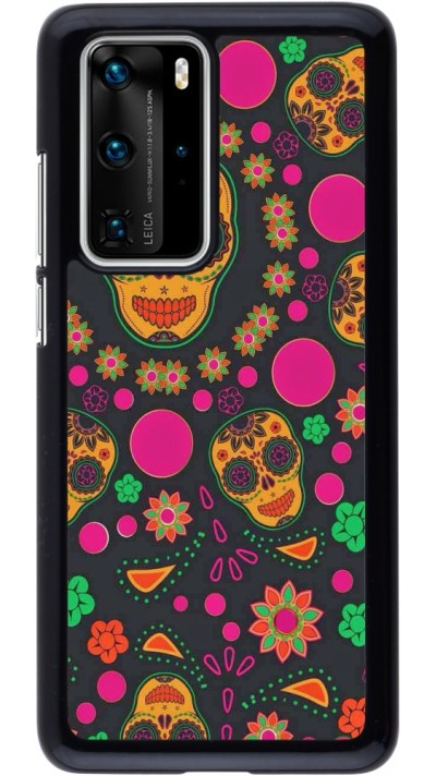 Coque Huawei P40 Pro - Halloween 22 colorful mexican skulls