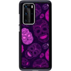 Coque Huawei P40 Pro - Halloween 2023 pink skulls