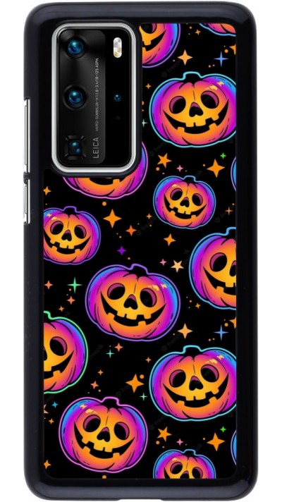 Coque Huawei P40 Pro - Halloween 2024 rainbow pumpkins