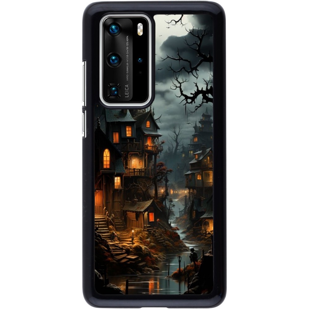 Coque Huawei P40 Pro - Halloween 2024 scary town