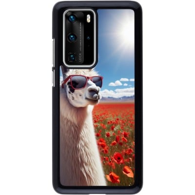 Coque Huawei P40 Pro - Lama Chic en Coquelicot