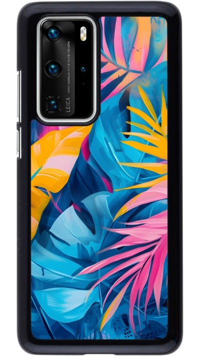 Coque Huawei P40 Pro - Palms Blue