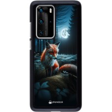 Coque Huawei P40 Pro - Renard lune forêt