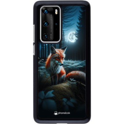 Coque Huawei P40 Pro - Renard lune forêt