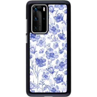 Coque Huawei P40 Pro - Spring 23 watercolor blue flowers