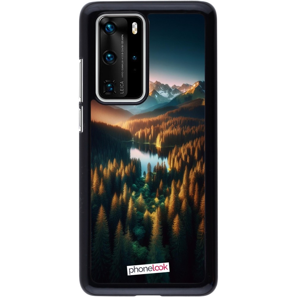 Coque Huawei P40 Pro - Sunset Forest Lake