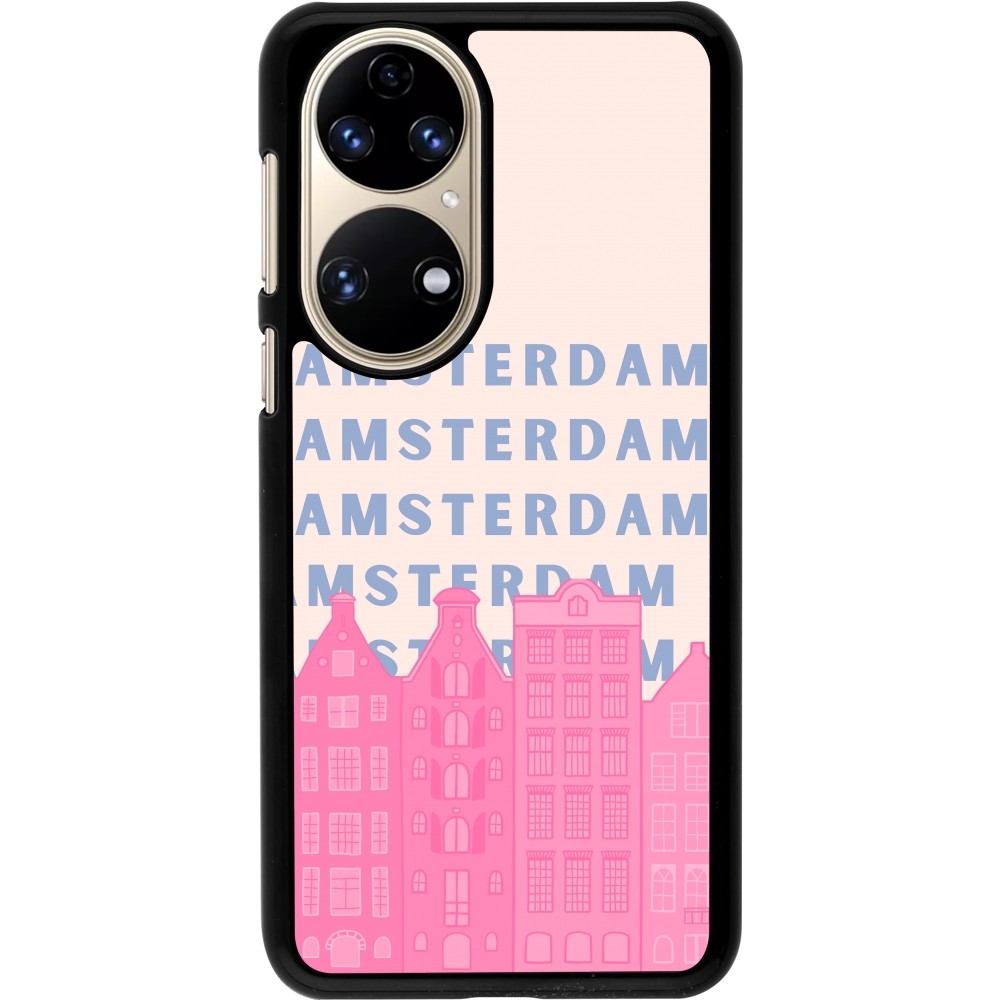 Huawei P50 Case Hülle - Amsterdam Pink Print