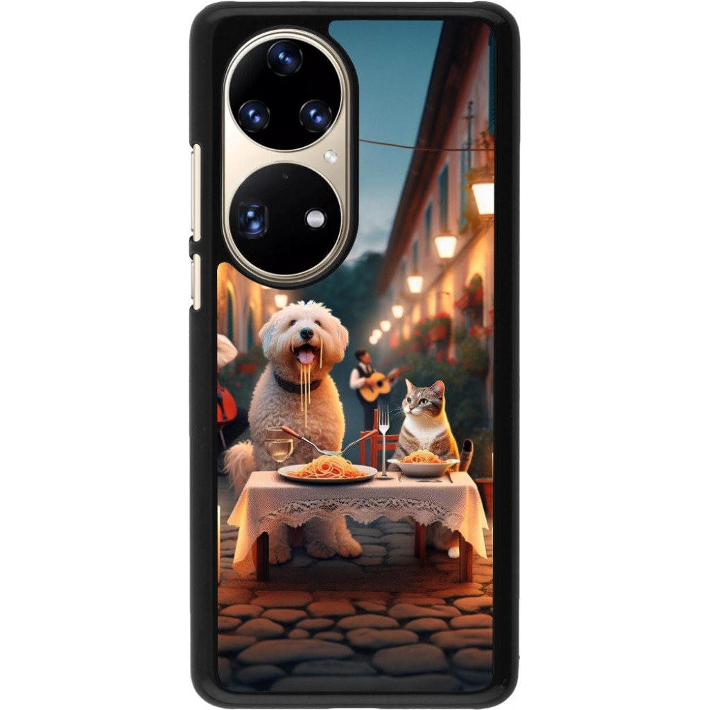 Coque Huawei P50 Pro - Valentine 2024 Dog & Cat Candlelight - Acheter ...