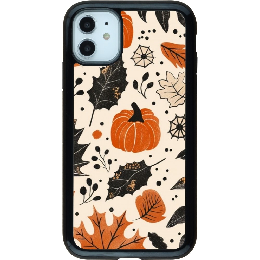 Coque iPhone 11 - Hybrid Armor noir Autumn 2024 nature