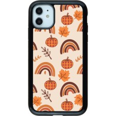 Coque iPhone 11 - Hybrid Armor noir Autumn 2024 rainbow