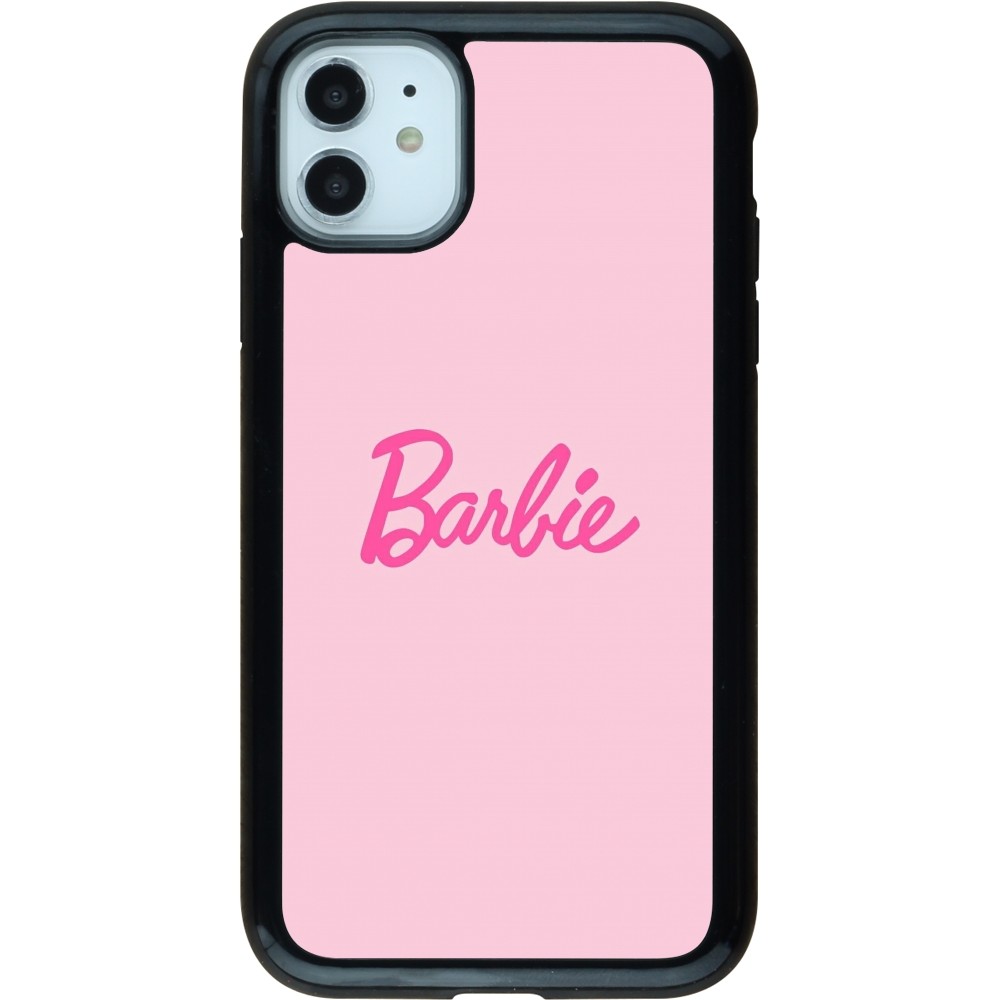 Coque iPhone 11 - Hybrid Armor noir Barbie Text