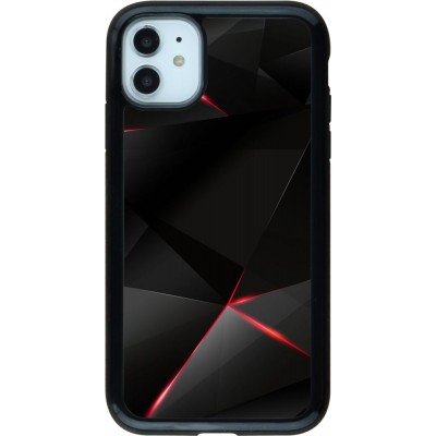 Hülle iPhone 11 - Hybrid Armor schwarz Black Red Lines