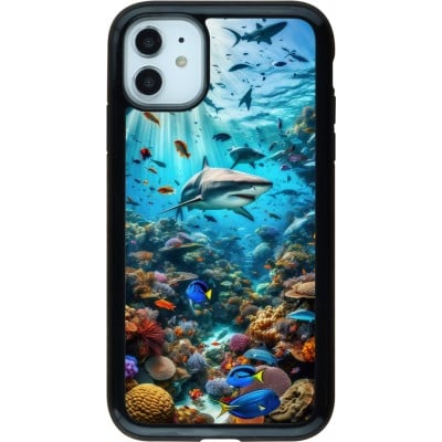 Coque iPhone 11 - Hybrid Armor noir Bora Bora Mer et Merveilles