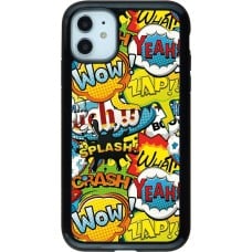 Coque iPhone 11 - Hybrid Armor noir Cartoons slogans