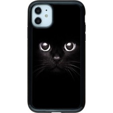 Coque iPhone 11 - Hybrid Armor noir Cat eyes