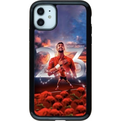 Coque iPhone 11 - Hybrid Armor noir Djokovic 23 Grand Slam