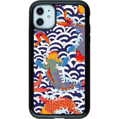 Coque iPhone 11 - Hybrid Armor noir Easter 2023 japanese fish