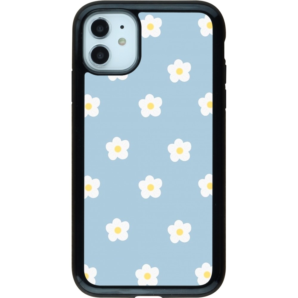 Coque iPhone 11 - Hybrid Armor noir Easter 2024 daisy flower