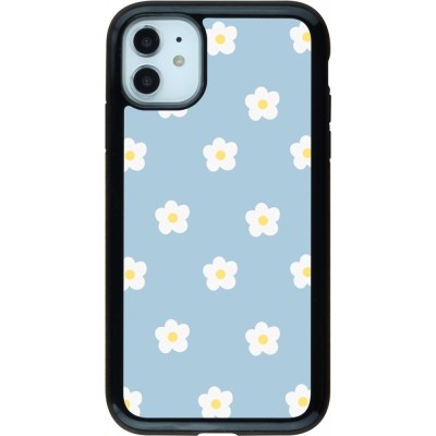 Coque iPhone 11 - Hybrid Armor noir Easter 2024 daisy flower