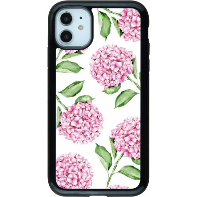 Coque iPhone 11 - Hybrid Armor noir Easter 2024 pink flowers