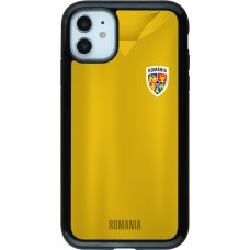 Coque iPhone 11 - Hybrid Armor noir Maillot de football Roumanie