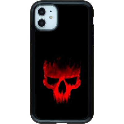 Coque iPhone 11 - Hybrid Armor noir Halloween 2023 scary skull