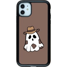 Coque iPhone 11 - Hybrid Armor noir Halloween 2024 cowboy ghost