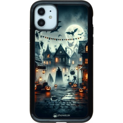 Coque iPhone 11 - Hybrid Armor noir Halloween Spookville