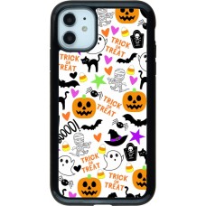 Coque iPhone 11 - Hybrid Armor noir Halloween 2024 trick or treat