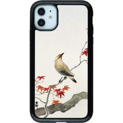 Coque iPhone 11 - Hybrid Armor noir Japanese Bird