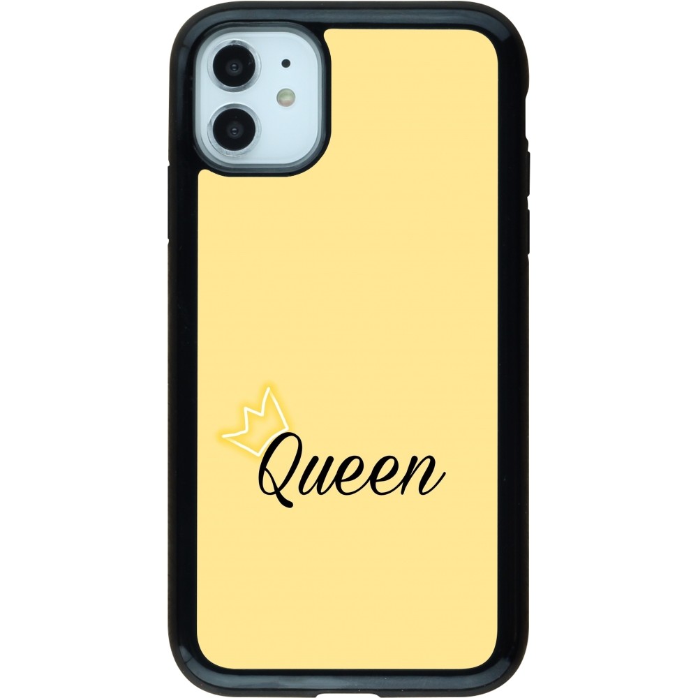 Coque iPhone 11 - Hybrid Armor noir Mom 2024 Queen