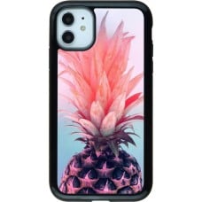 Hülle iPhone 11 - Hybrid Armor schwarz Purple Pink Pineapple